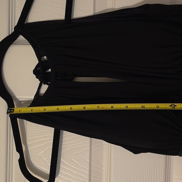 R&M Richards Black Maxi Dress with Sequin Detail And Built In Bra Size 6 (#9) - Picture 7 of 8